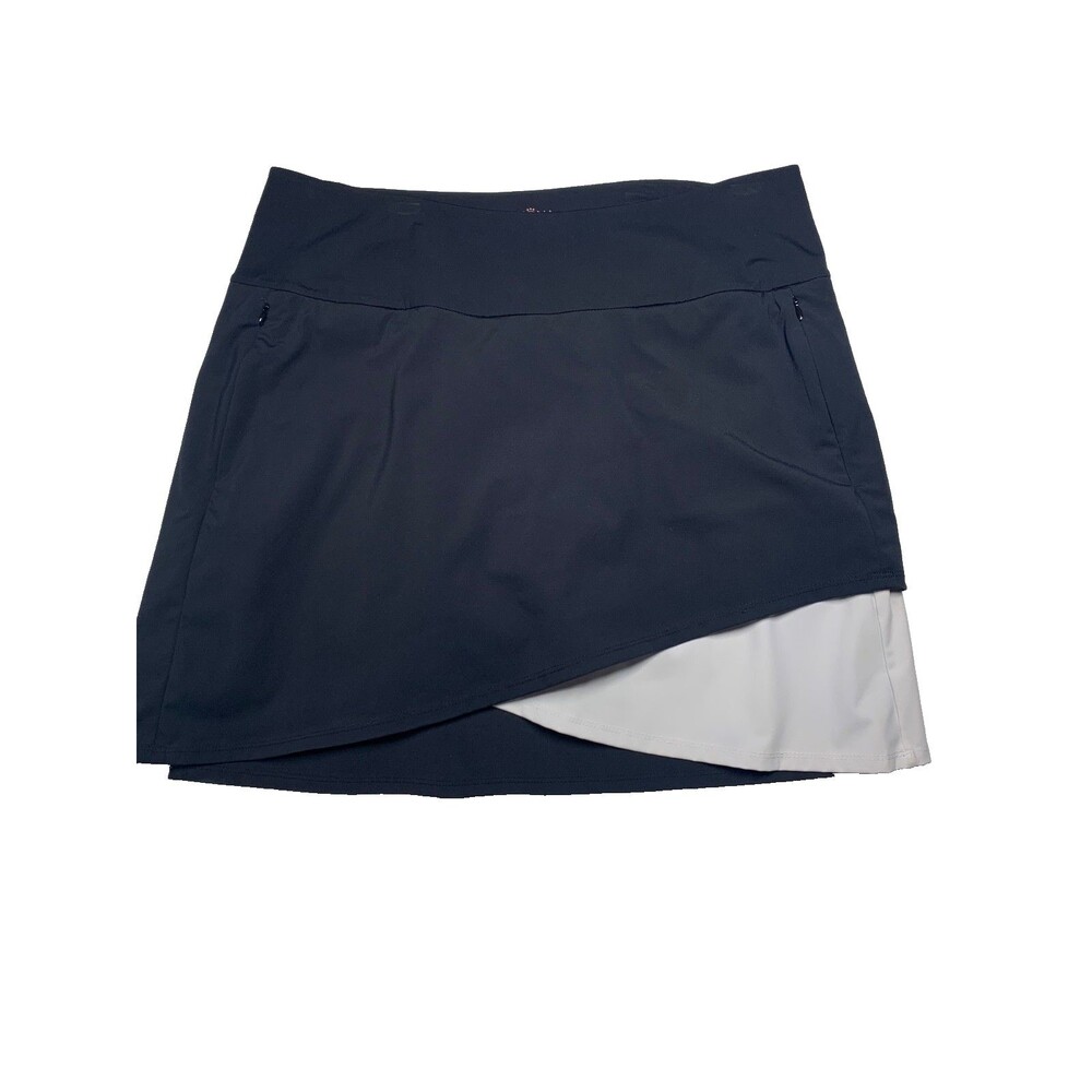 Kinona Golf Skort Women's Large L Black Pull On Athletic Skirt Built-in Shorts